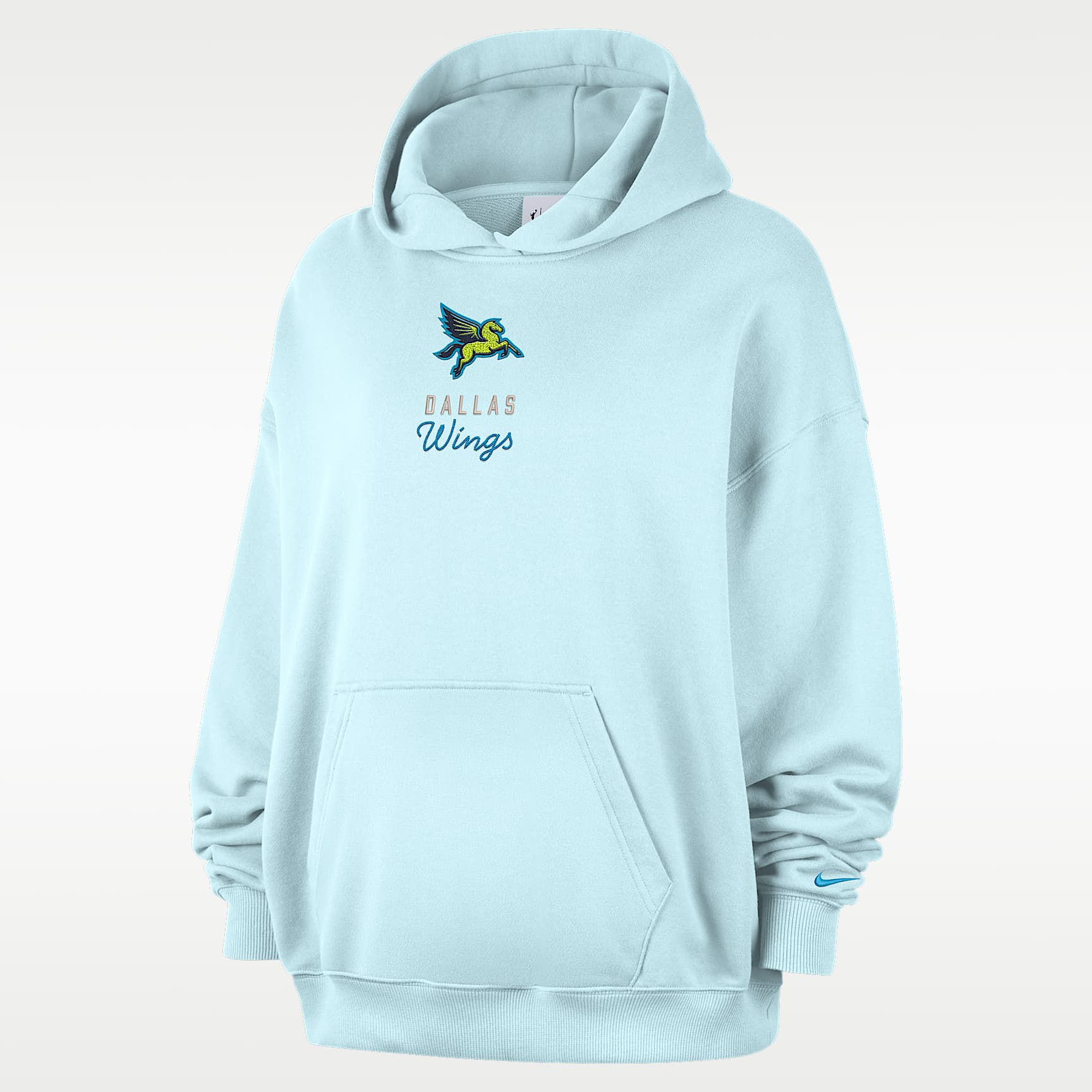 Dallasbrand NDPトレーナー 白青 Dallas Wings Women's Nike French Terry Oversized Pullover Hoodie